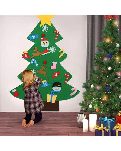 Детская елка с игрушками из фетра - Chrismas Free Детская елка с игрушками из фетра - Chrismas Free