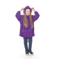 Детский плед с капюшоном и рукавами Huggle Pets Hoodie (фиолетовый)