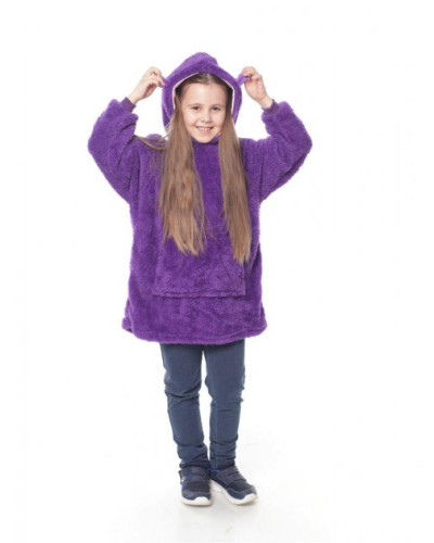 Детский плед с капюшоном и рукавами Huggle Pets Hoodie (фиолетовый) Детский плед с капюшоном и рукавами Huggle Pets Hoodie (фиолетовый)