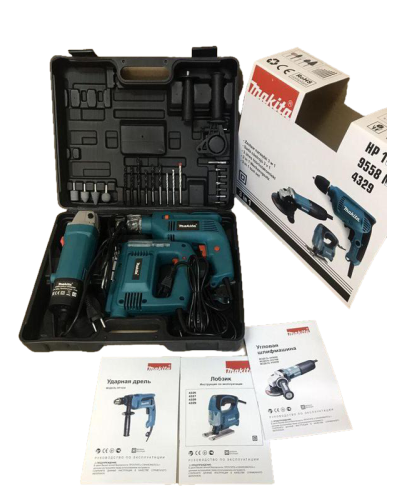 Набор инструментов (лобзик, дрель, болгарка) - Makita KP04853 Набор инструментов (лобзик, дрель, болгарка) - Makita KP04853