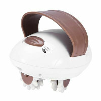 Массажер электрический белый - Massager with wheels + Кокосовое масло - Nihar 175 мл