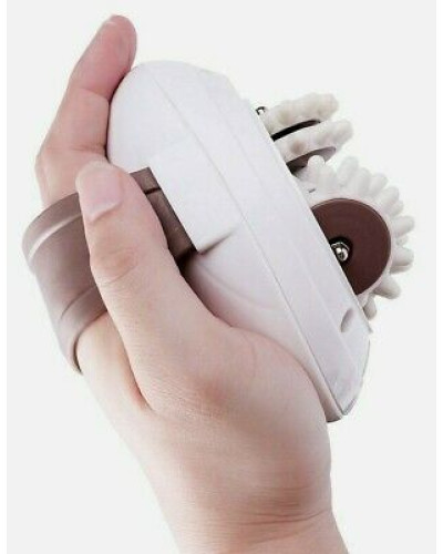 Массажер электрический белый - Massager with wheels + Кокосовое масло - Nihar 175 мл