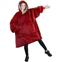 Плед із капюшоном - Huggle Hoodie (червоний)(467-1022)