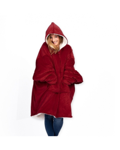 Плед с капюшоном - Huggle Hoodie (красный) Плед с капюшоном - Huggle Hoodie (красный)