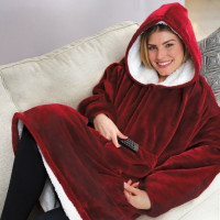 Плед із капюшоном - Huggle Hoodie (червоний)(467-1022)